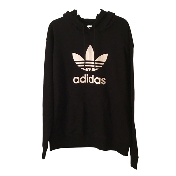 Adidas Classic Trefoil Hoodie Black Large - Picture 1 of 6